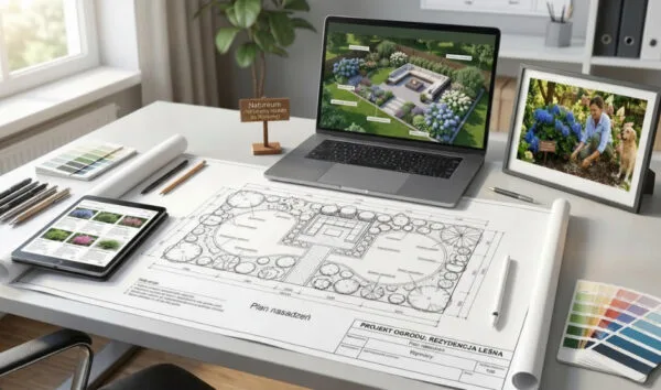 st&oacute;ł architektka ogrodu, planowanie ogrodu